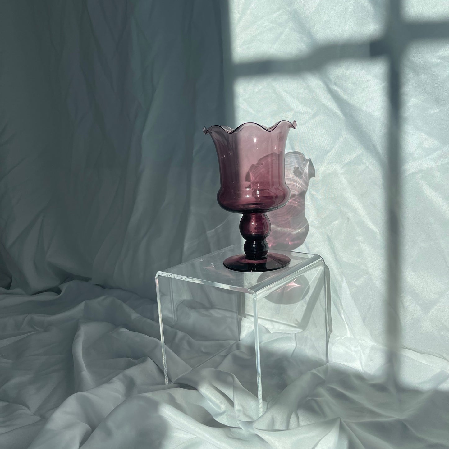 Purple Pedestal Vase