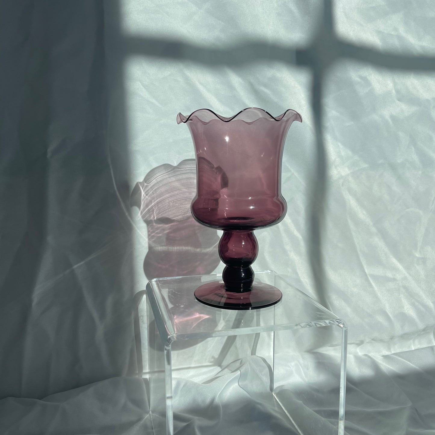 Purple Pedestal Vase