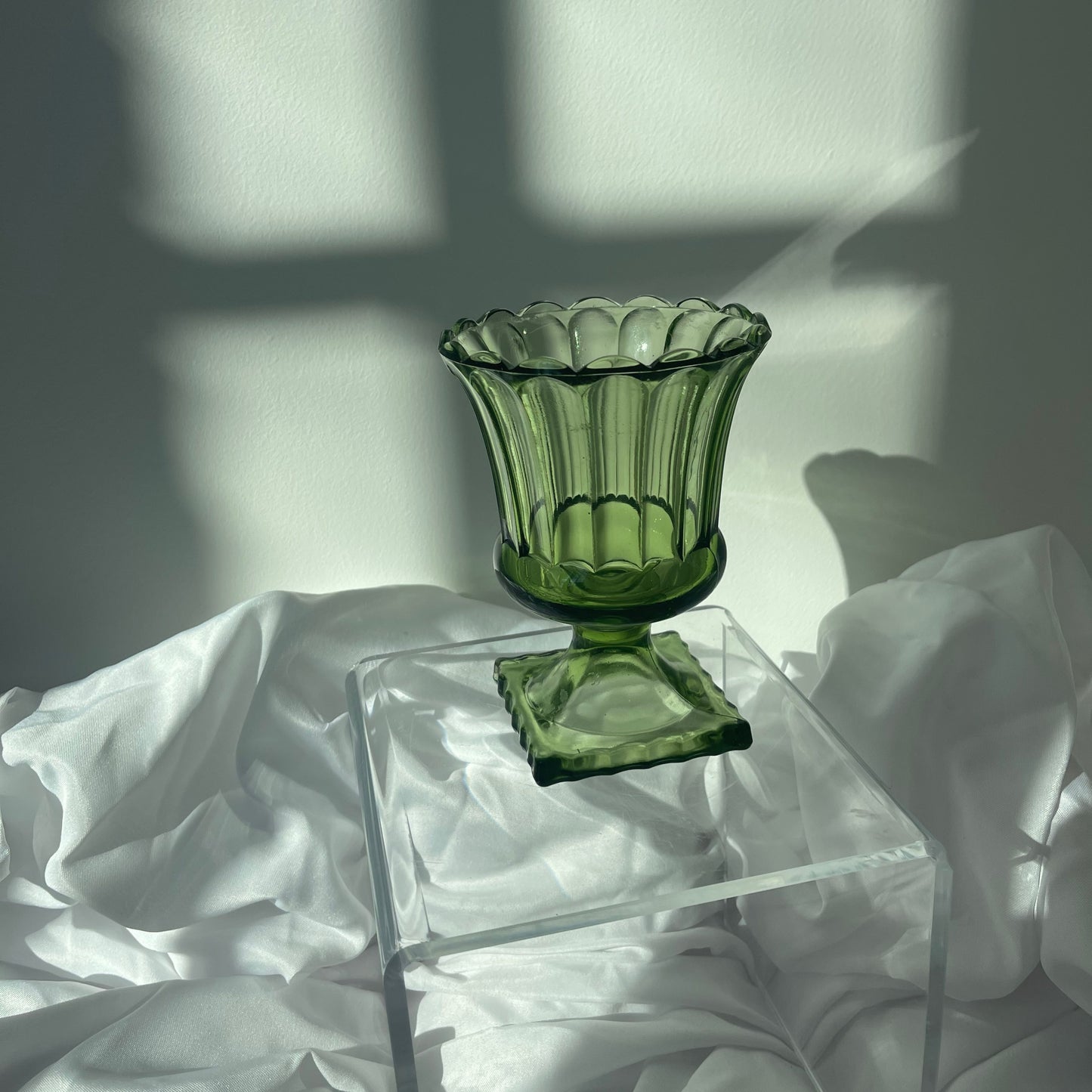 Green Pedestal Vase